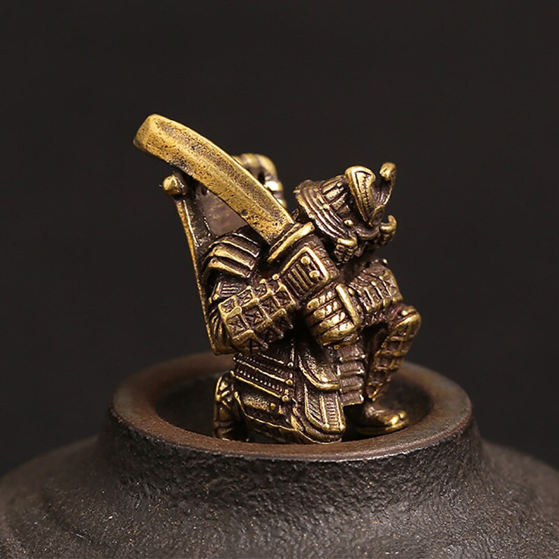 Móc Chìa Khóa Bằng Đồng Thau Kiểu Samurai Nhật Bản DIY