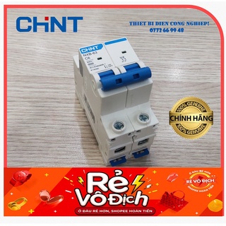MCB 2 pha 1A~63A cầu dao đóng cắt dạng tép NXB-63 Chint