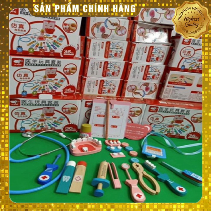 [CHẤT LƯỢNG] Bộ đồ chơi bác sĩ bằng gỗ cao cấp