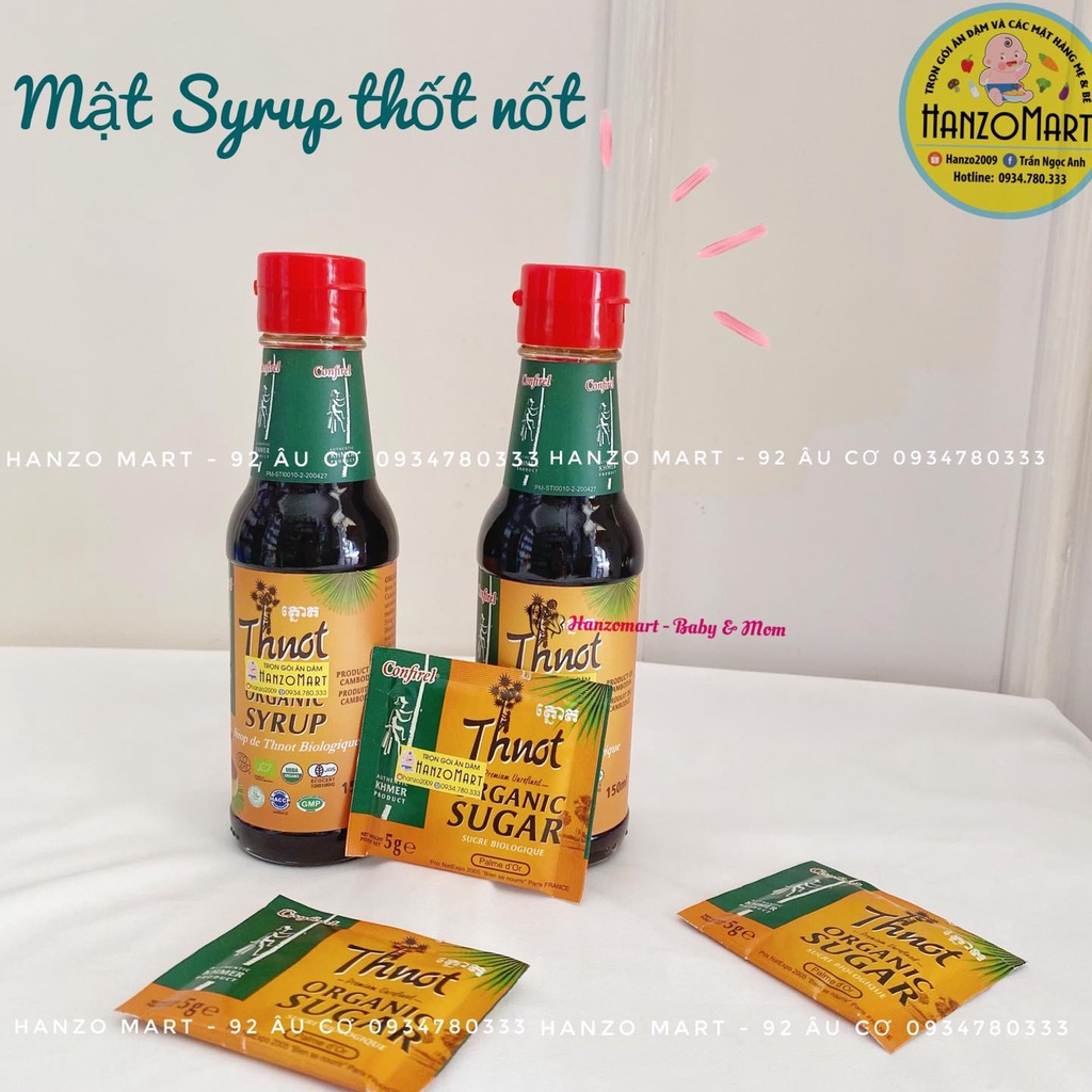 Syrup mật đường thốt nốt hữu cơ Organic Thnot Confirel 150ml tạo ngọt cho bé ăn dặm