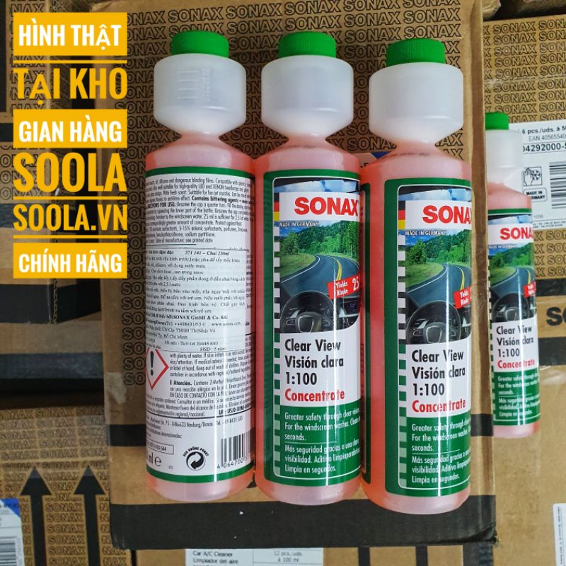 Nước rửa kính ô tô Sonax Clear View 1:100 250ml 371141