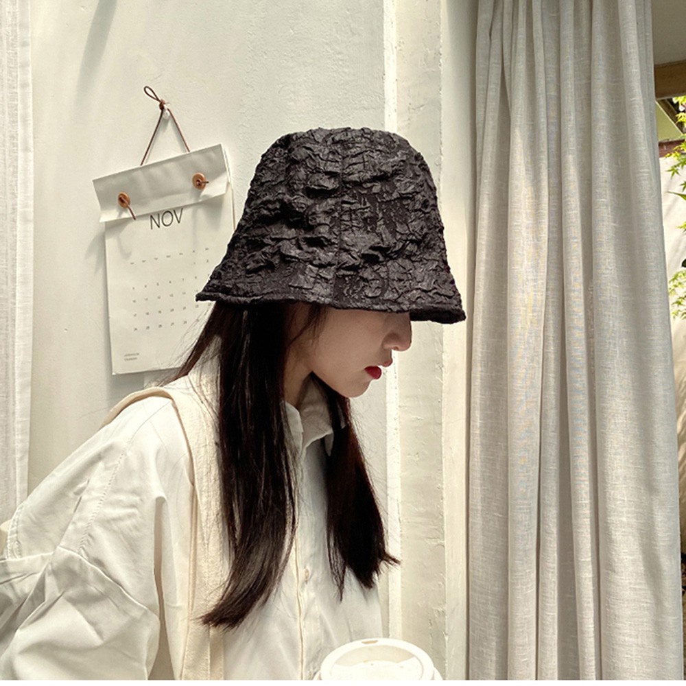 Mũ tai bèo 100% cotton chống nắng, nón bucket siêu nhẹ tạo hình nhăn độc đáo phong cách Nhật Bản Hot Trend M09
