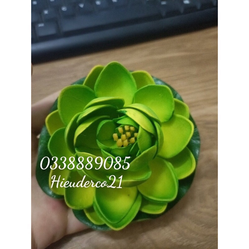 Hoa giả - Hoa sen thả nước size 10 cm, hàng đẹp và có sẵn