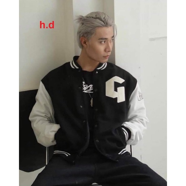 Áo bomber G chữ trắng HD58