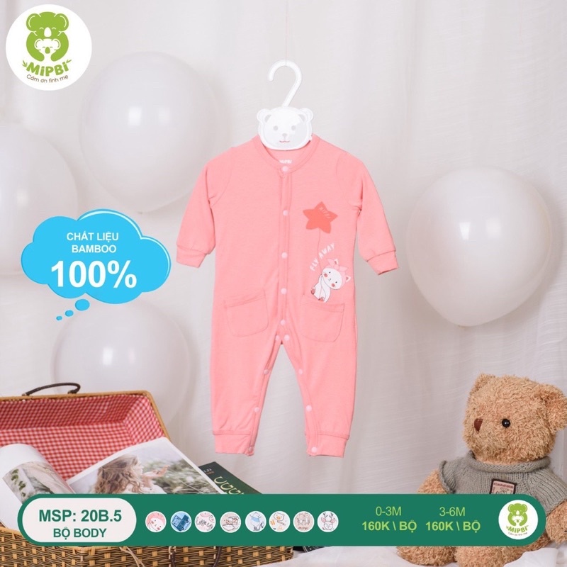 MIPBI - Body vải sợi tre bamboo cho bé