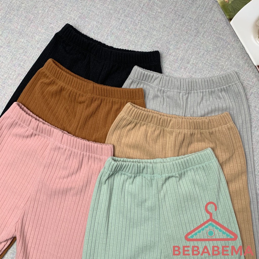Quần legging bé gái -Quần legging thun tăm len gân cho bé gái/bé trai QDBG02