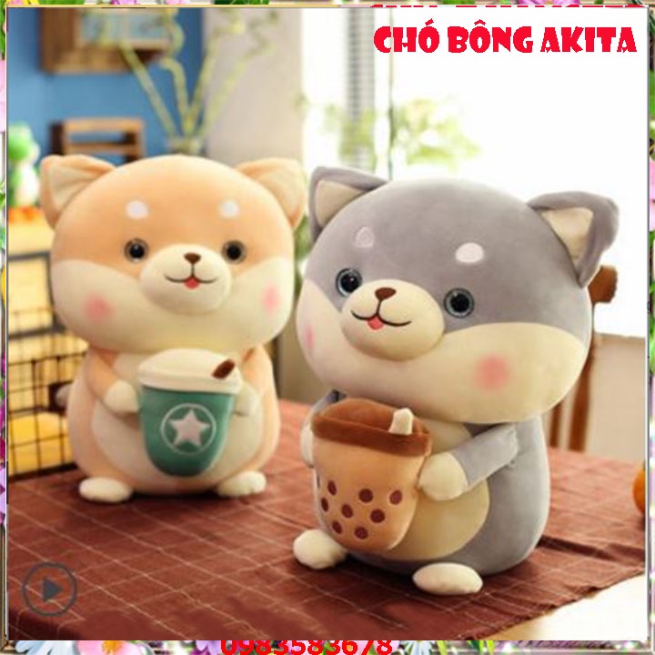 Gấu Bông 25cm Cao Cấp , Thú Nhồi Bông Chó Mập Tròn Dễ Thương Gấu Bông Ôm Ngủ