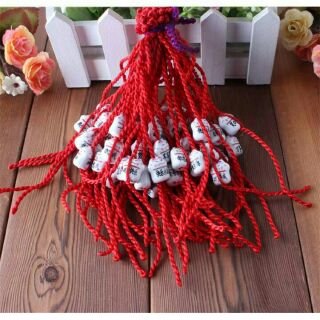 Vòng tay may mắn mèo sứ