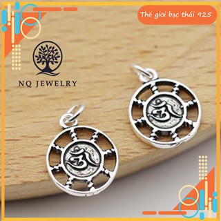 Charm bạc chữ phúc treo tròn