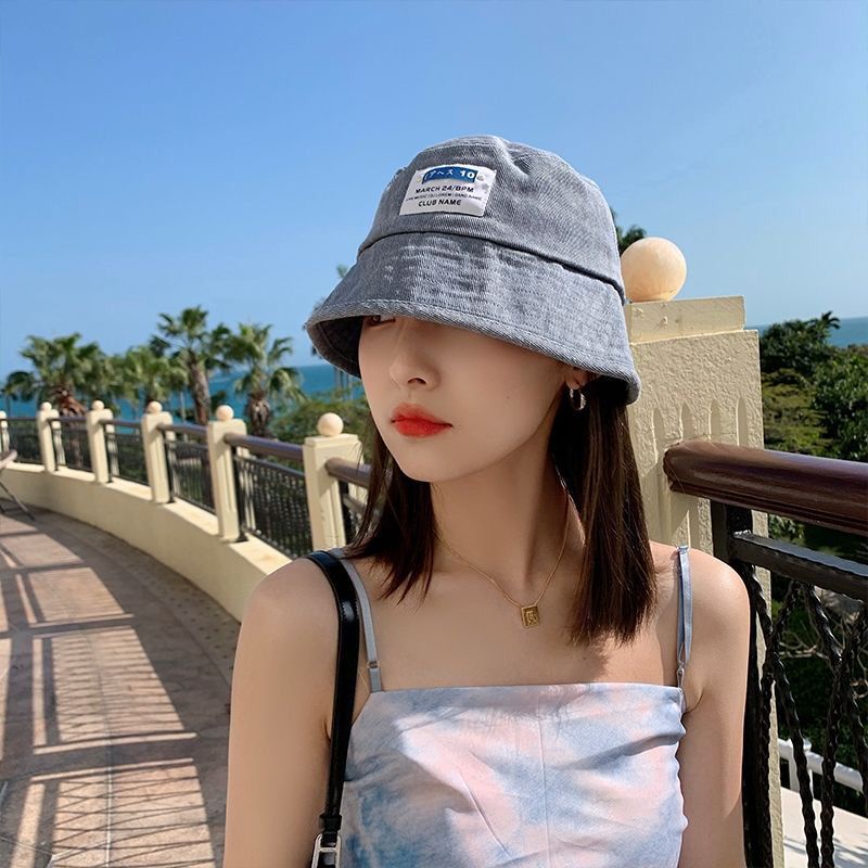 Nón Tai Bèo Chống Nắng Phong Cách Cao Bồi Nhật Bản In Chữ Thời Trang Xuân Hè Cho Nữ