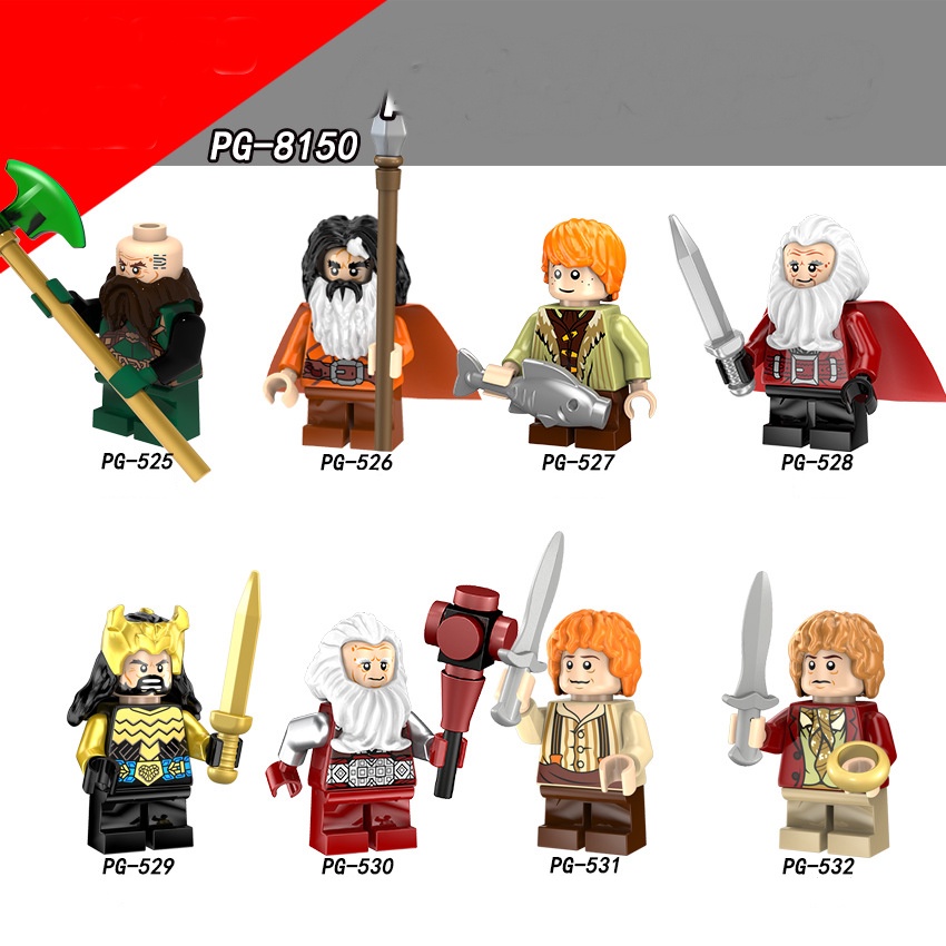 Minifigures Các Mẫu Nhân Vật Người Lùn Trong The Hobbit PG8150 - Đồ Chơi Lắp Ráp Mini
