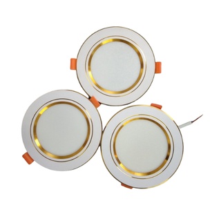 Đèn âm trần 7W 3 Chế Độ Đế Tản Nhiệt , Đèn Mắt Trâu 7W Liền Thể Trang Trí Trần Thạch Cao