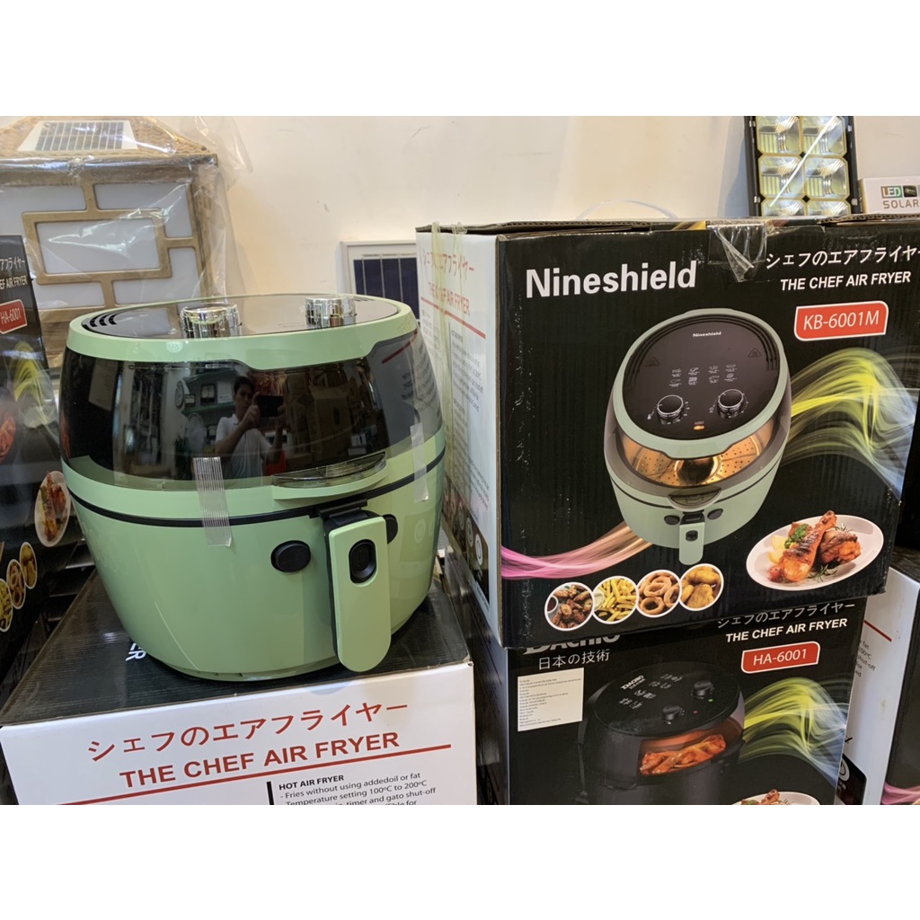 NỒI CHIÊN KHÔNG DẦU 8L NINESHIELD KB-6001M 8 LÍT BẢO HÀNH 12 THÁNG