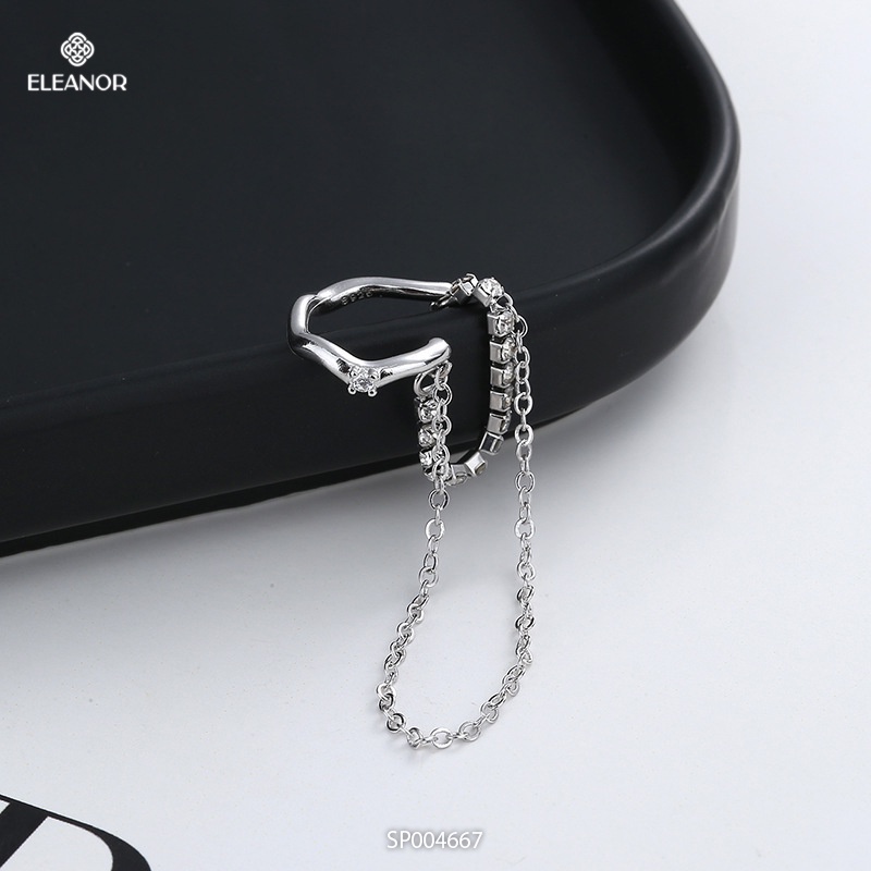 Bông tai nữ kẹp vành Eleanor Accessories kèm xích phụ kiện trang sức hiện đại phong cách hợp thời trang (một chiếc)