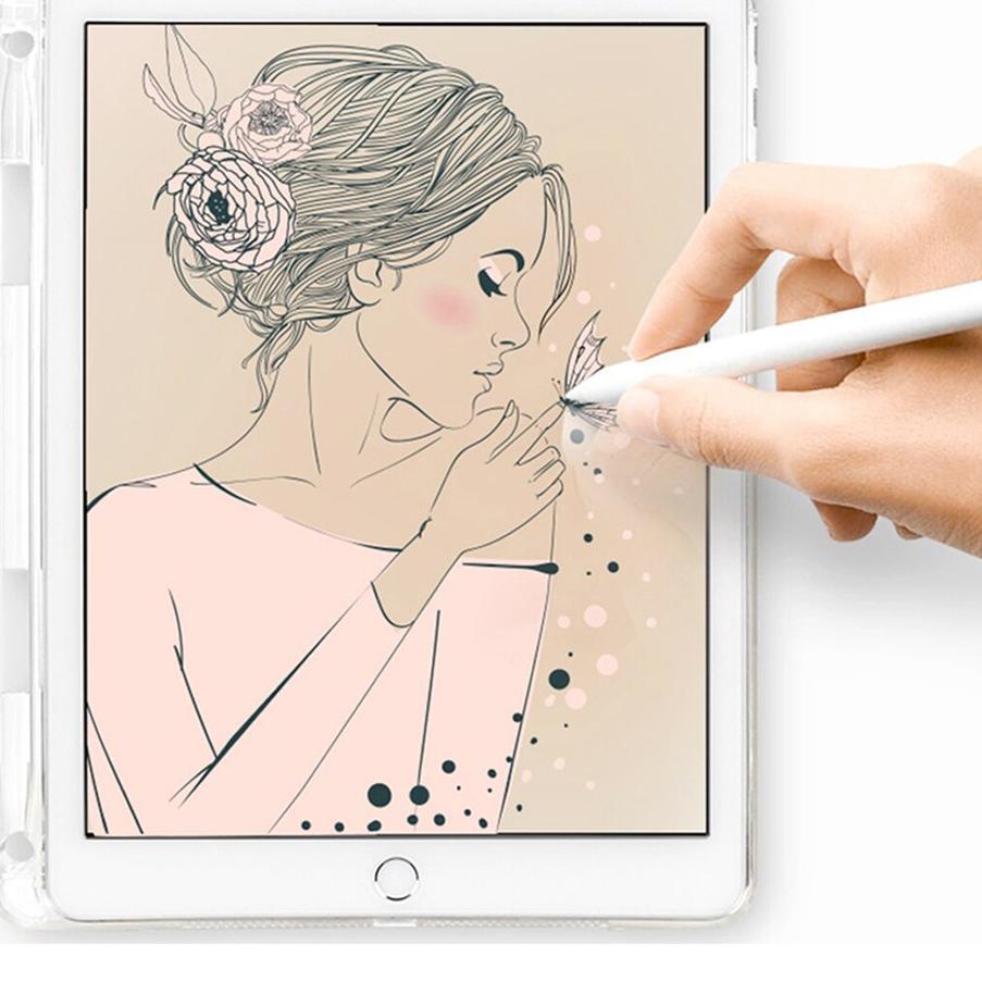 Ốp Máy Tính Bảng Silicon Có Khe Cắm Bút Stylus Cho Apple iPad 5 6 7 8 9 Mini 1 2 3 4 5 6 Pro 9.7 Air 1 2 3 4 10.2 11 2020