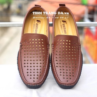 sale 12-12 [XẢ HÀNG GIÁ SỐC] Giày nam da thật MENLI GLSP122 đục lỗ thoáng khí trẻ trung