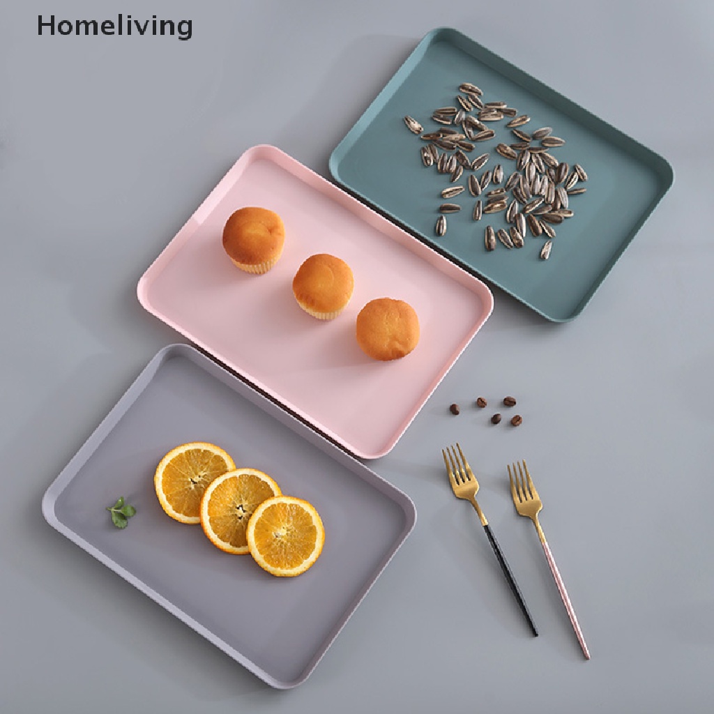 Khay Nhựa Đựng Trái Cây Hình Chữ Nhật Phong Cách Bắc Âu