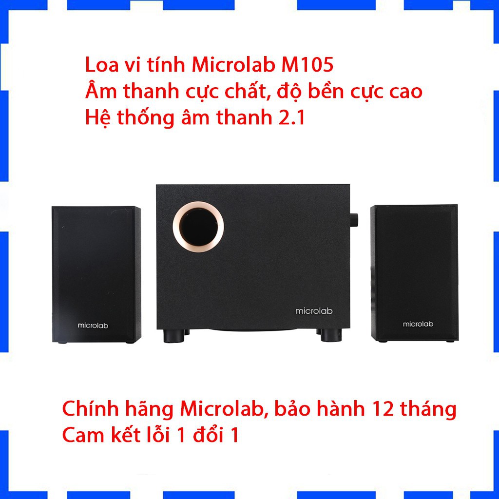 [FreeShip] Loa vi tính Microlab M105 2.1 - Âm thanh cực chất - Chính hãng - BH 12 tháng