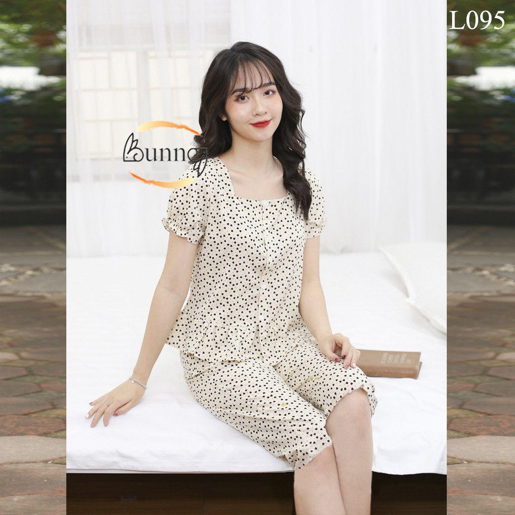 [Bunnysky] Đồ bộ nữ, Đồ bộ mặc nhà lửng điệu đà xinh xán lắm ạ.