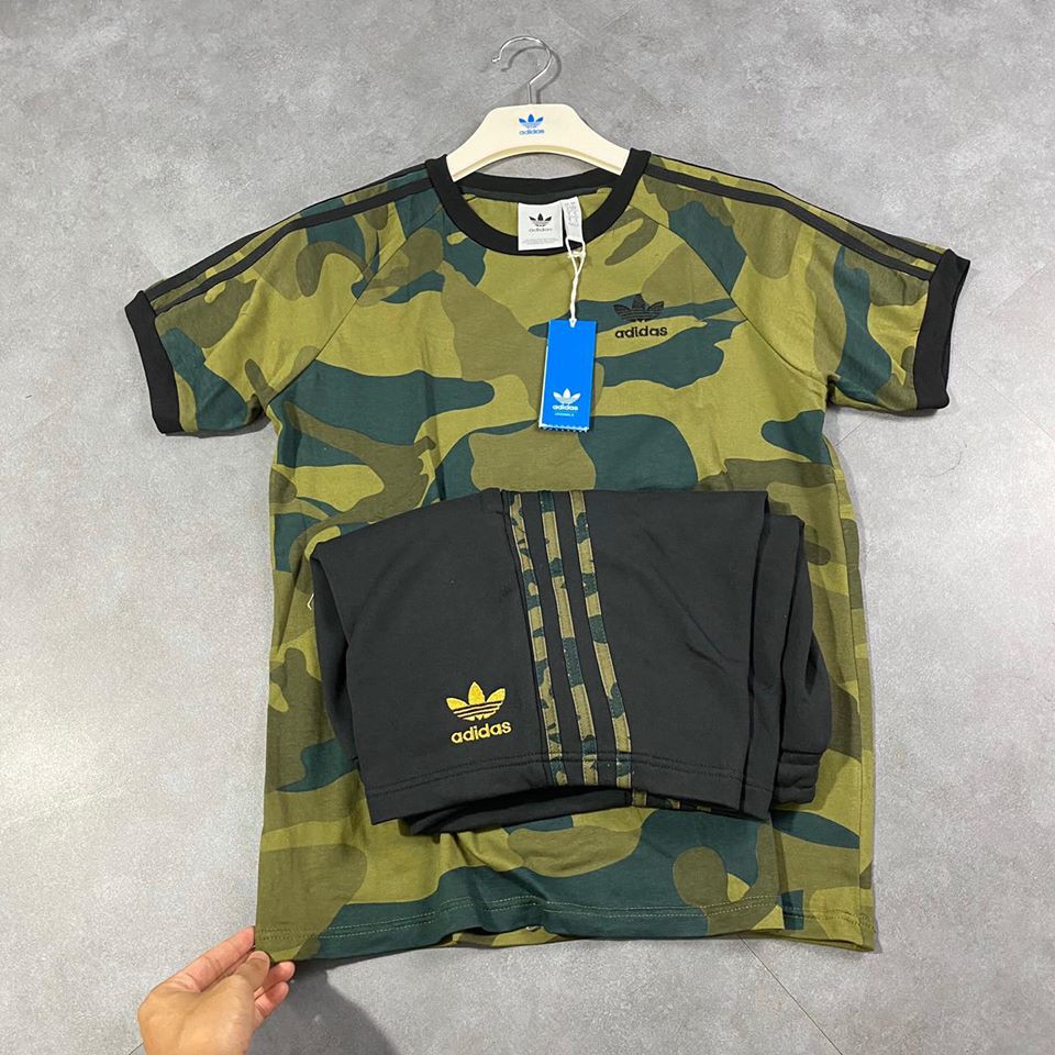 12.12 🌸  BỘ , SET THỂ THAO NAM NỮ SIÊU CẤP CAMOU FLAGE CALIFONIA T-Shirt  🌸