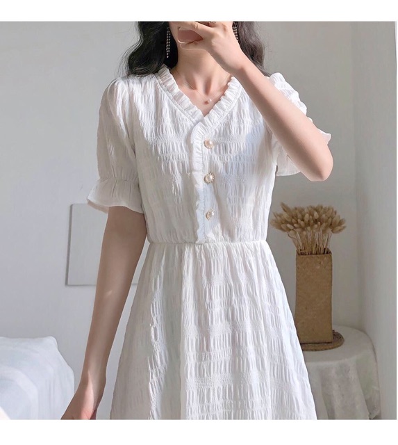 [SĂN SALE TAOBAO] Váy trắng vintage hàng 2 lớp | BigBuy360 - bigbuy360.vn