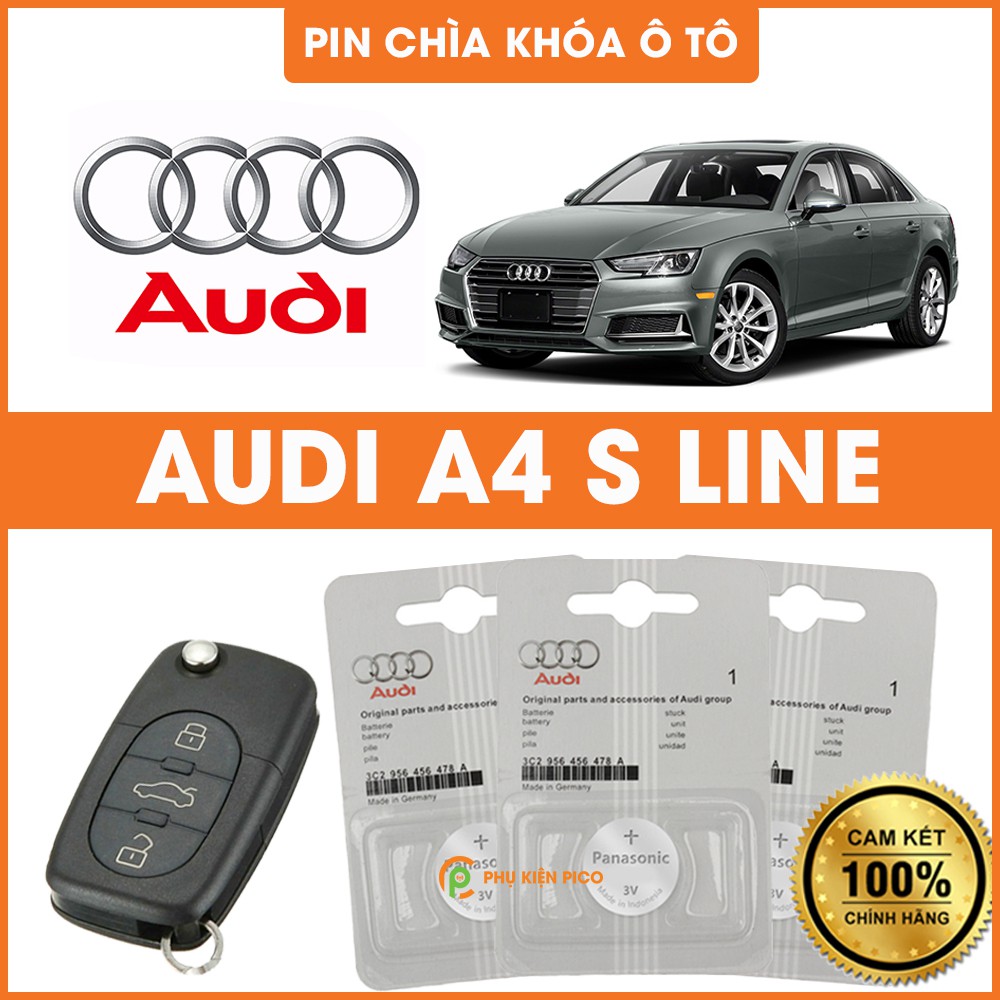 Pin chìa khóa ô tô Audi A4 S Line chính hãng Audi sản xuất tại Indonesia 3V