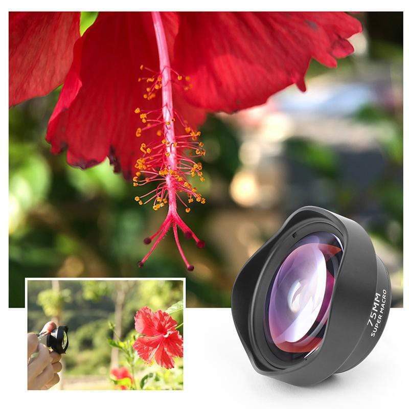 Ống Kính 75mm 10X Super Macro Lens Cho Điện Thoại, Thích Hợp Dùng Chụp Cận Cảnh Vật Thể Siêu Nhỏ Cực Kì Rõ Nét