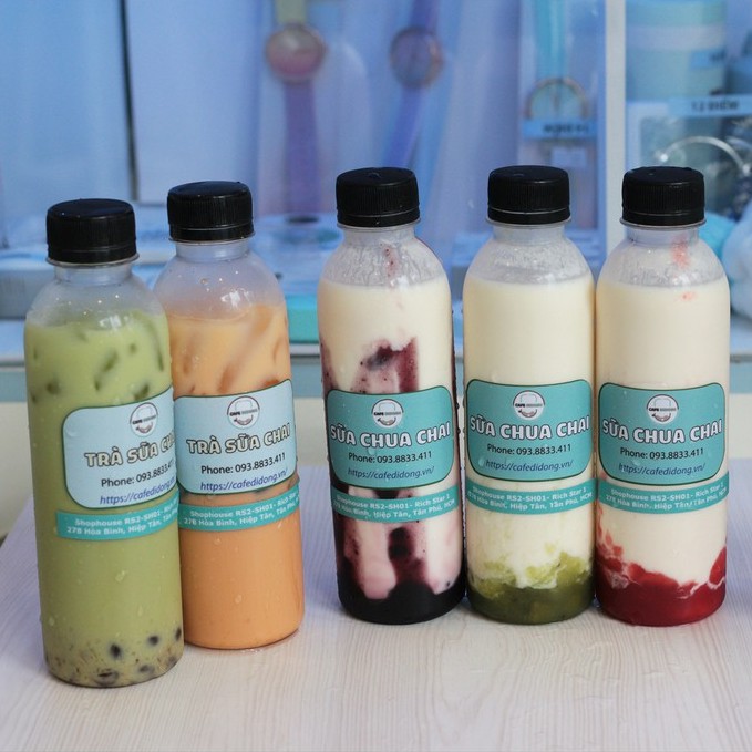 Tem Decal Chống Nước Dán Chai Trà Sữa Chai Nước Chắc Chắn Bền Màu - In Tem Nhãn Dán Theo Yêu Cầu Free Thiết Kế