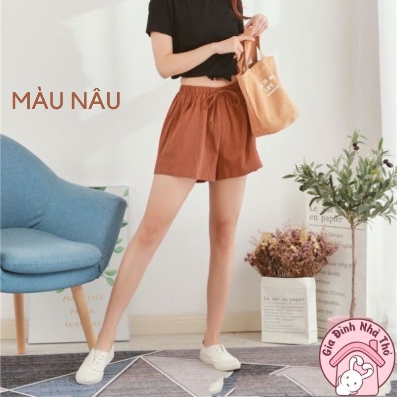 Quần Đùi Đũi Nữ - Quần Short Nữ Siêu Mát - Chất Đũi Xịn - Nhiều màu sắc thời trang - freesize từ 50 - 63kg | BigBuy360 - bigbuy360.vn