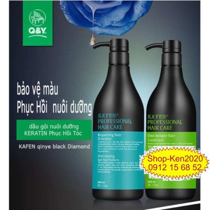 Cặp dầu gội xả hoàn hình Kafen 800ml x2