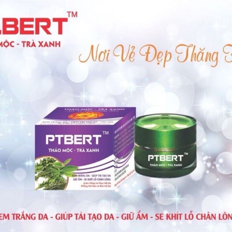 PT.BERT kem mụn thâm mờ sẹo se khít lỗ chân lông ,thảo mộc trà xanh hộp 10g,20g