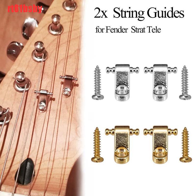 [rt81bsby]2Pcs Electric Guitar Roller String Trees String Retainer Mounting Guitar Guide