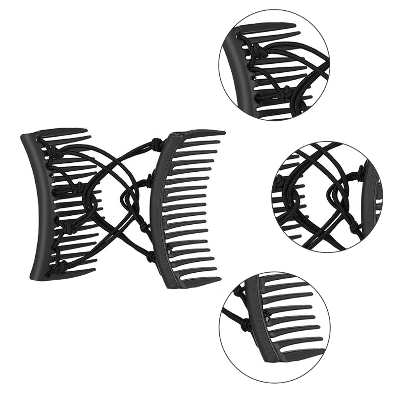 Set 1 / 2 Kẹp Tóc Đuôi Ngựa Có Thể Điều Chỉnh Cho Nữ