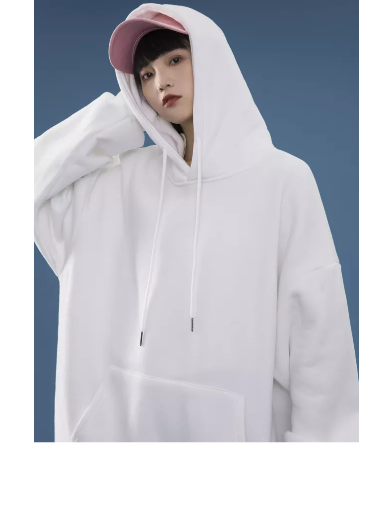 Áo Hoodie Tay Dài Màu Trơn Phong Cách Hàn Quốc Cho Cặp Đôi