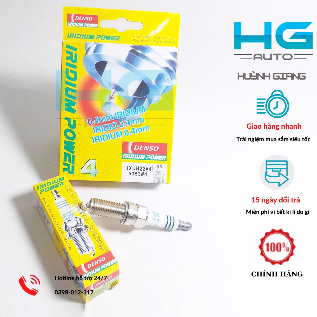 Bugi Denso Iridium Power IXUH22 dành cho Vios đời cao, CX5 NAVARA. Bảo hành 6 tháng -HGauto