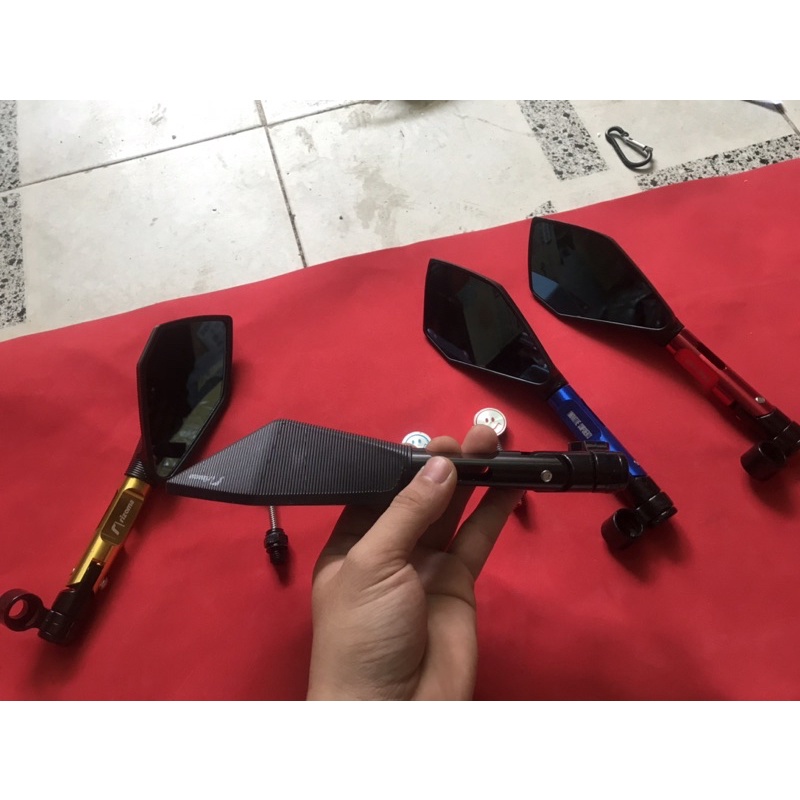Combo gương 5 cạnh cộng ốc lò xo mặt cười cực sịn sò