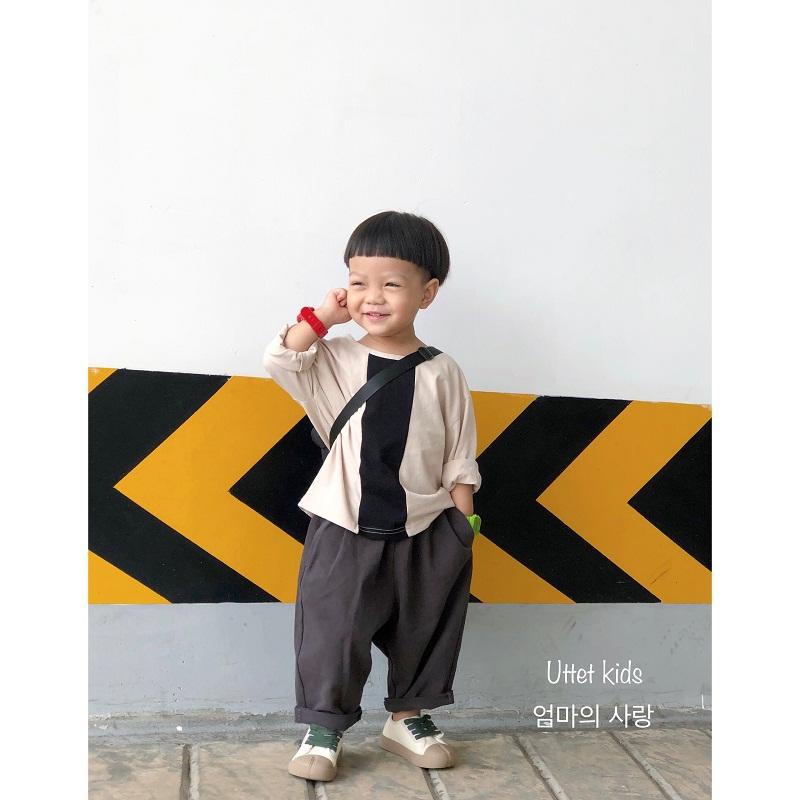 ÁO THUN DÀI TAY PHONG CÁCH HÀN QUỐC CHO BÉ GÁI VÀ BÉ TRAI FORM CHUẨN 2293