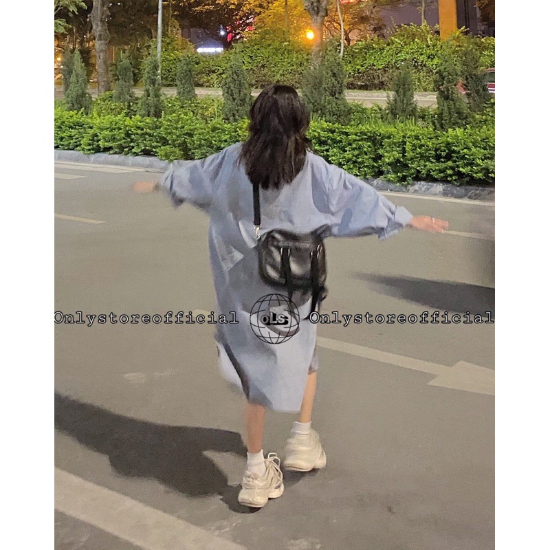 váy sơ mi oversize 2 màu,tà váy xẻ 2 bên(nhận hàng có vấn đề liên hệ shop trước khi đánh giá ạ) | BigBuy360 - bigbuy360.vn