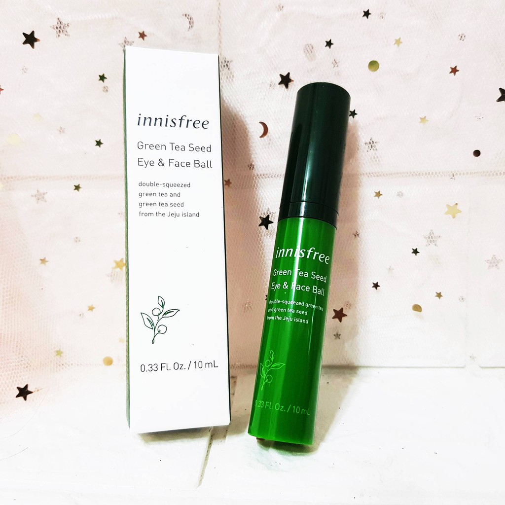 Cây Lăn Dưỡng Mắt Innisfree Green Tea Seed Eye &amp; Face Ball 10ml