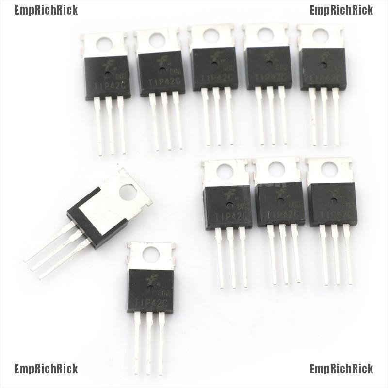 Bộ 10 linh kiện bán dẫn TIP42C TIP42 TO-220 POWER TRANSISTOR PNP chất lượng cao