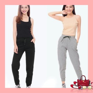 Quần Jogger nữ chất liệu vải len tăm