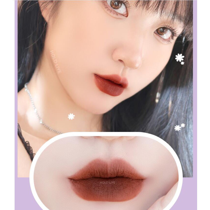 Son kem tím HoldLive gấu tím mềm mịn sương khói Maddie Bear Soft fog Lip Mud HOLD LIVE