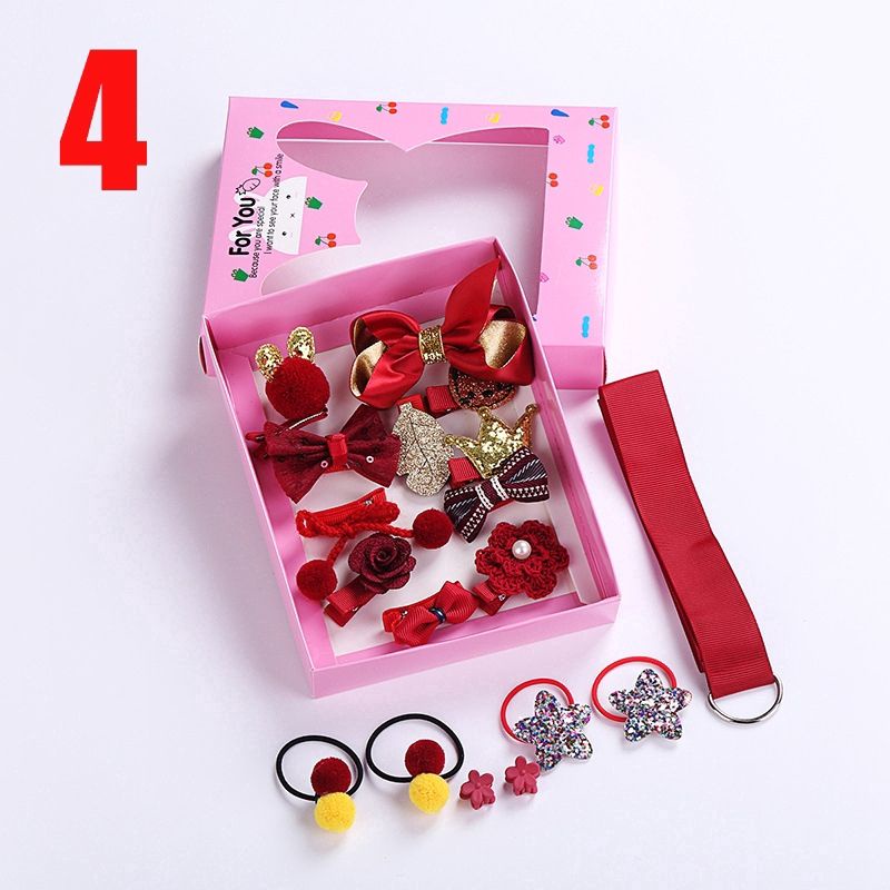 Bộ 18 món kẹp tóc nơ hình động vật dễ thương cho bé