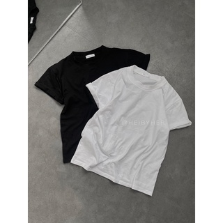 BASIC TEE - Áo thun trơn cổ tròn form vừa HEIBYHER