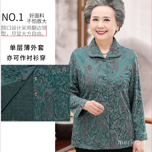 MỚI Áo khoác mỏng thời trang xuân thu cho phụ nữ trung niên