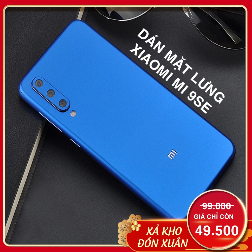 Dán mặt lưng xiaomi mi 9se nhựa dẻo cao cấp - dán dẻo xiaomi mi 9se mặt sau 3 màu đỏ đen xanh