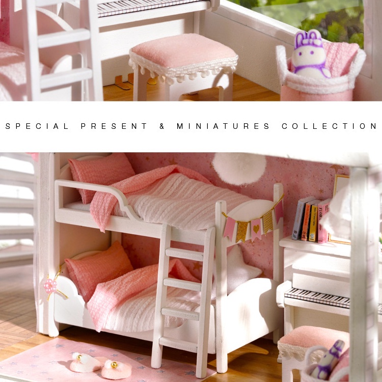 Bộ đồ chơi lắp ráp mô hình nhà búp bê DIY Doll House Miniature- HAVE A NICE DAY A-077-B