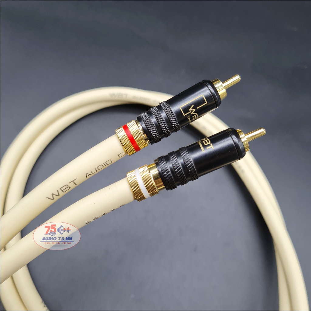 01 cặp dây tín hiệu âm thanh WBT - 888 cao cấp của Đức Dây AV / RCA dài 1M