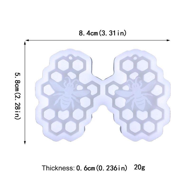 Khuôn Silicone Làm Mặt Dây Chuyền Hình Tổ Ong