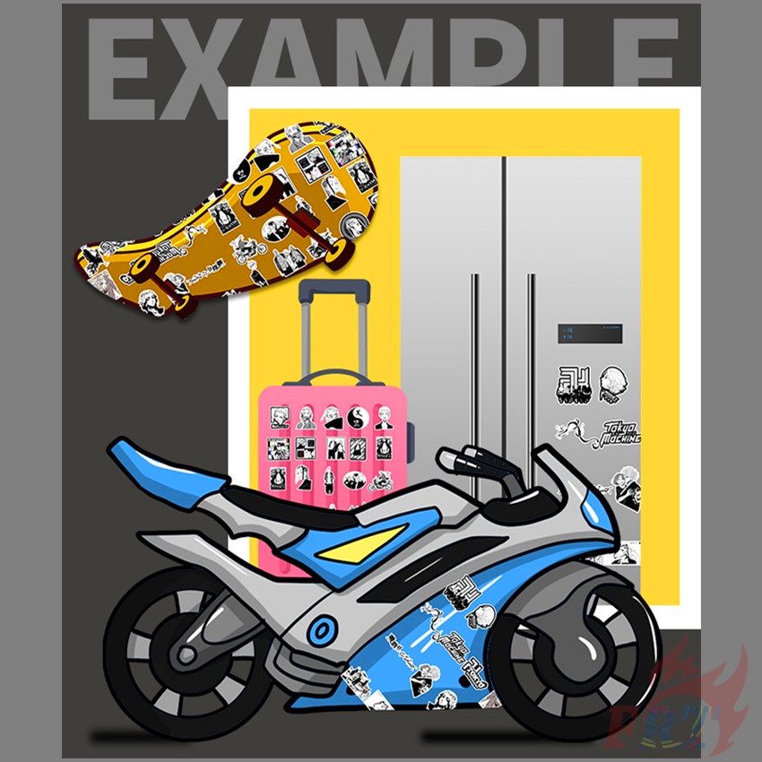❉ Tokyo Revengers . Classical Black &amp; White Series 01 Stickers ❉ 50Pcs/Set DIY Fashion Waterproof Doodle Decals Stickers